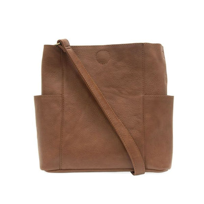 Kayleigh Side Pocket Walnut Bucket Bag