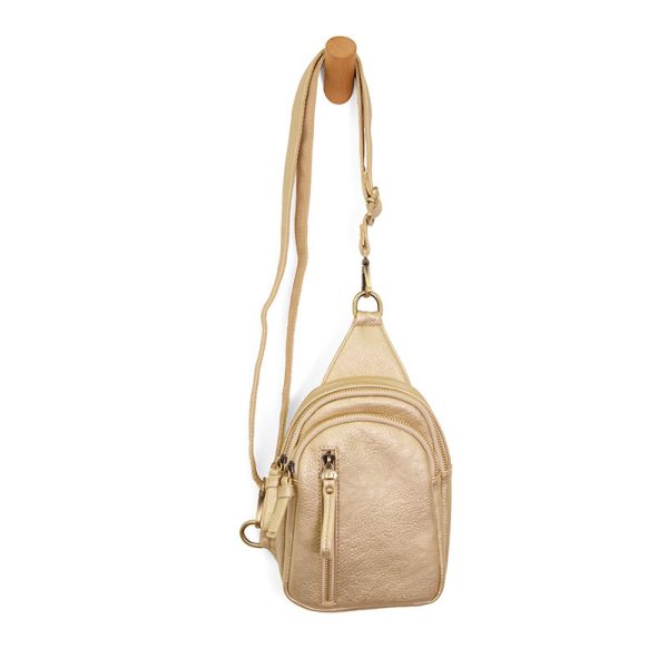 Skyler Metallic Gold Sling Bag