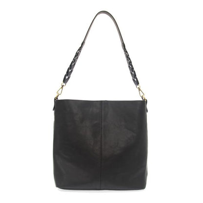 Tessa Black Convertible Hobo Handbag