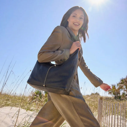 La Jolla Hobo Black Shoulder Bag