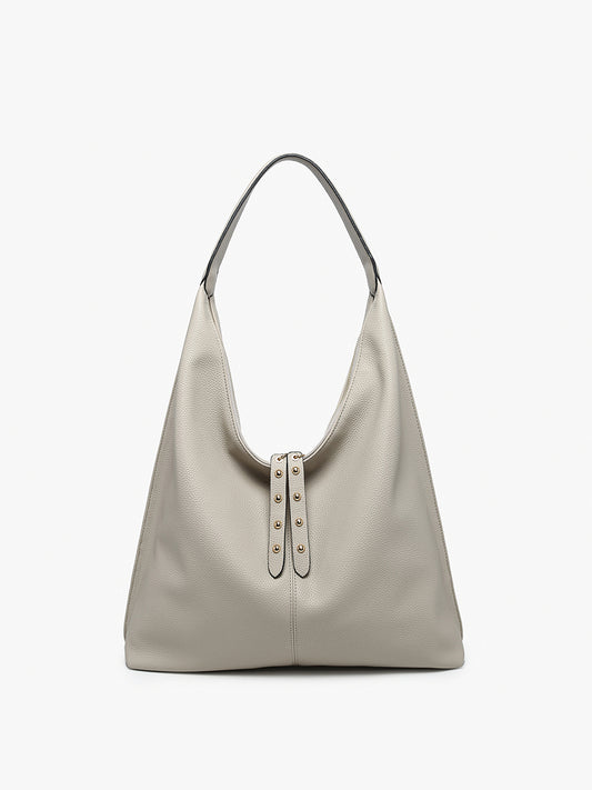 Tori Slouchy Hobo Light Grey Handbag