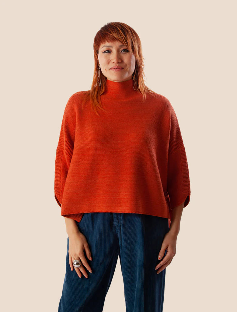 Boho Rust Sweater