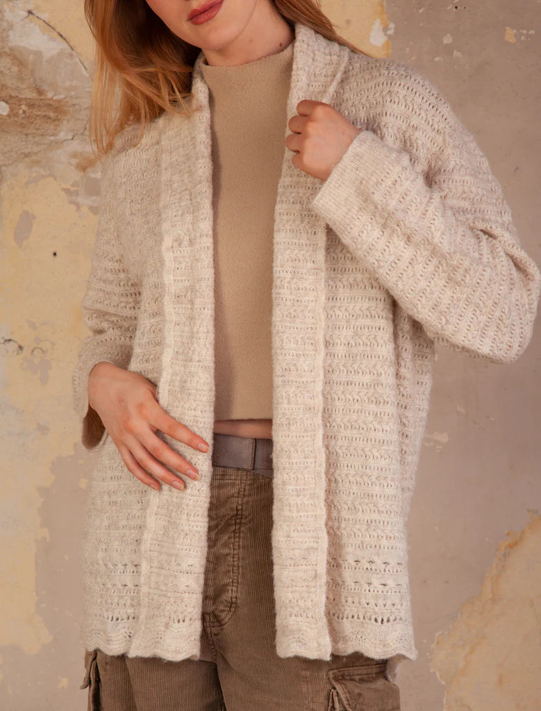 Romana Oatmeal Cardigan