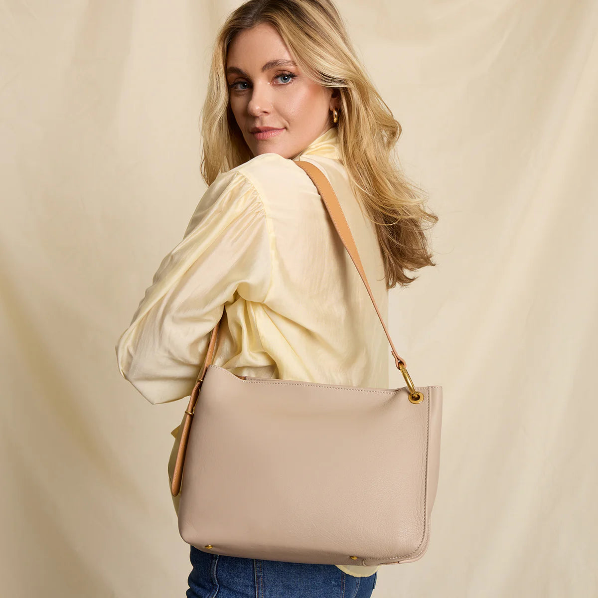 Rayna Warm Adobe Shoulder Handbag