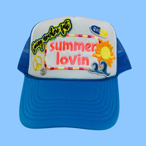 Summer Lovin' Electric Blue Patch Cap