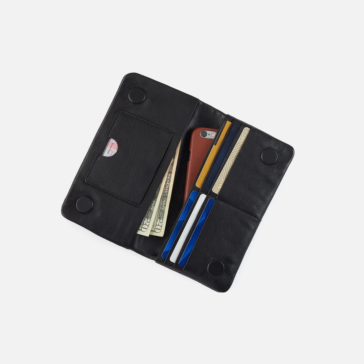 Lumen in Cloud Black Continental Wallet