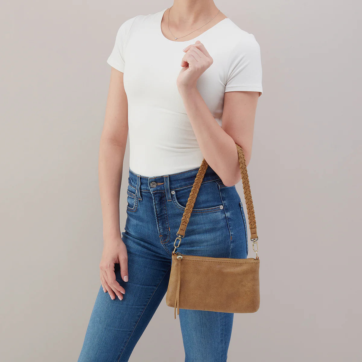 Darcy Buffed Leather Whiskey Crossbody