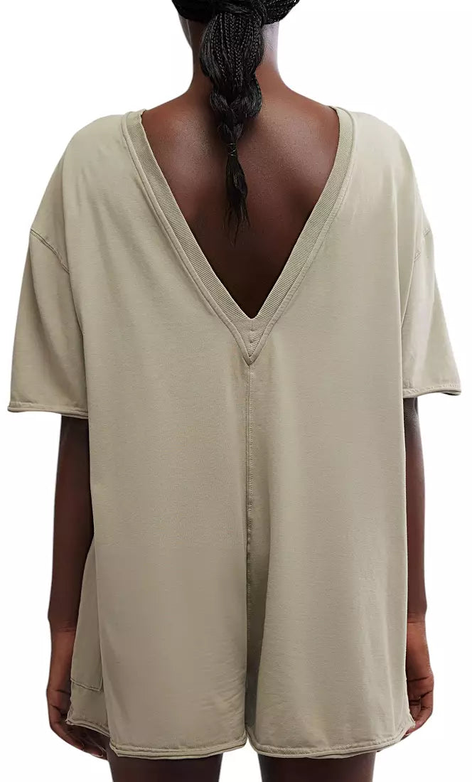 Hot Shot Sage Stone Tee Romper Coddy