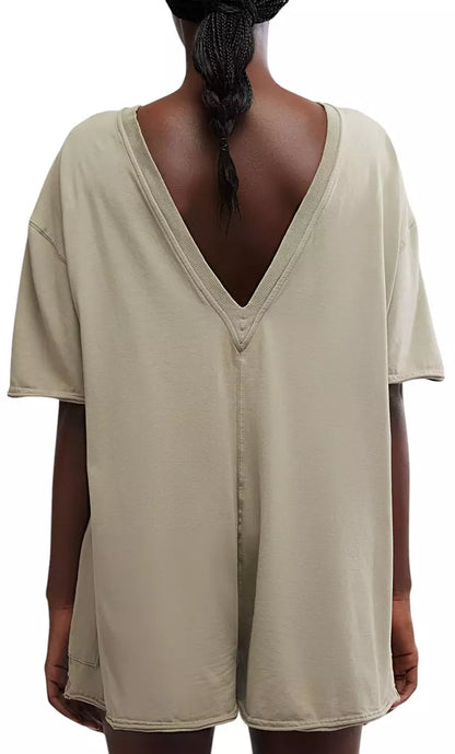 Hot Shot Sage Stone Tee Romper Coddy