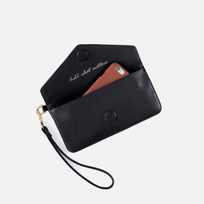 Goldie Black Wristlet