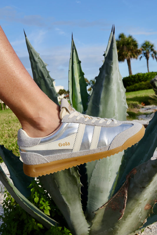 Firefly Metallic Silver Sneakers
