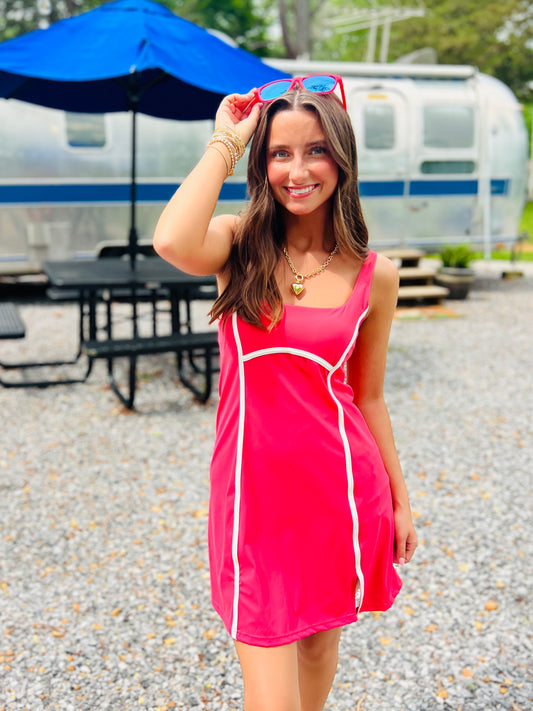 Second Skin Filana Crush Coral Tennis Dress
