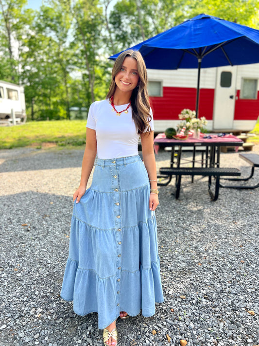 Weekend Getaway Maxi Skirt
