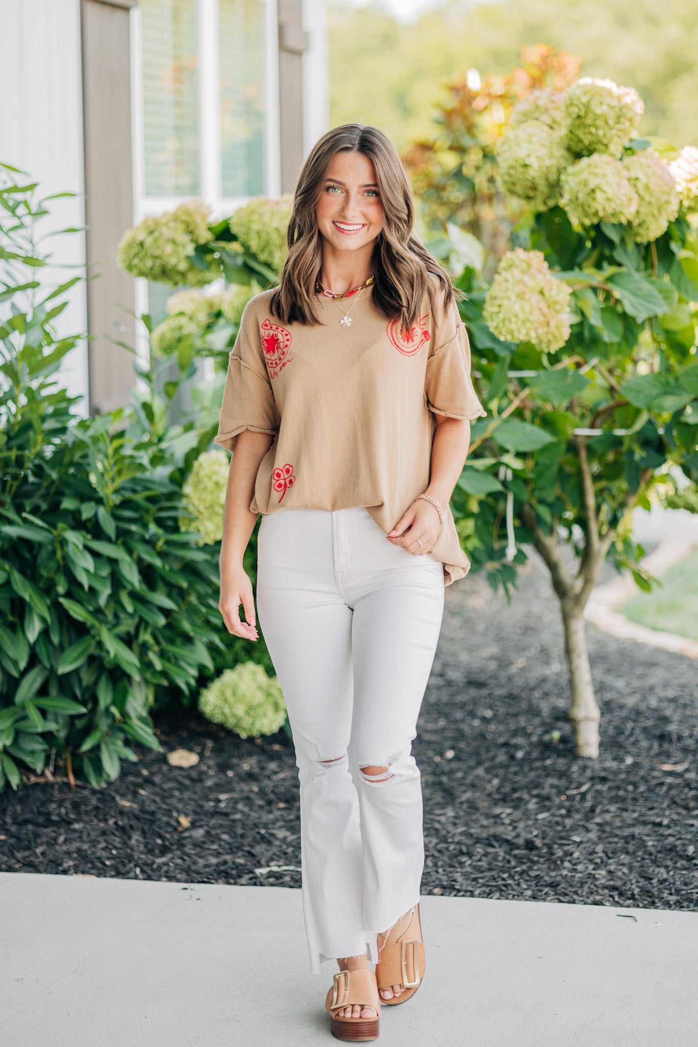 Horsin' Around Brown Combo Tee