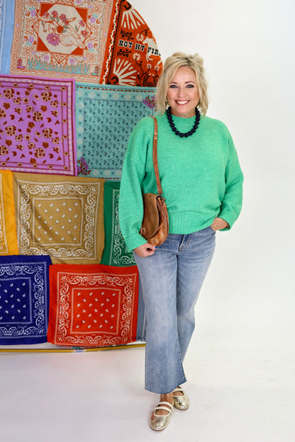 Easy Sunday Green Sweater