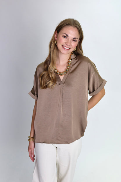 Perfectly Framed Mocha Top