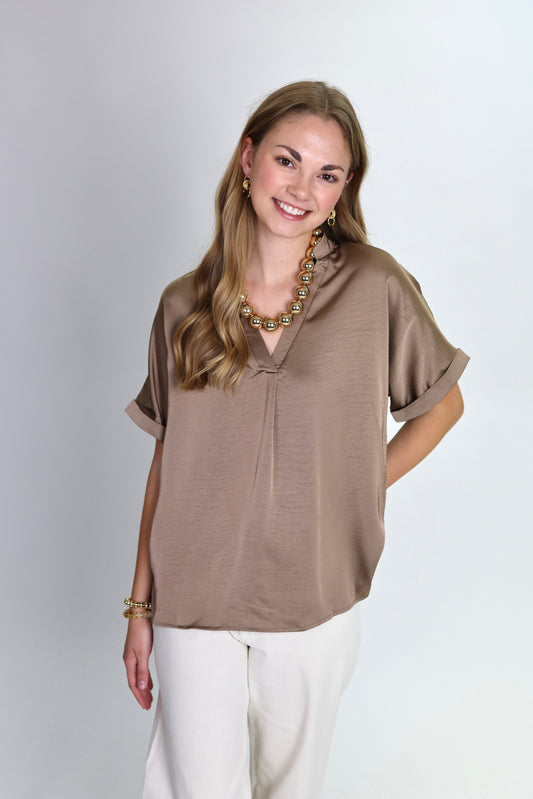 Perfectly Framed Mocha Top