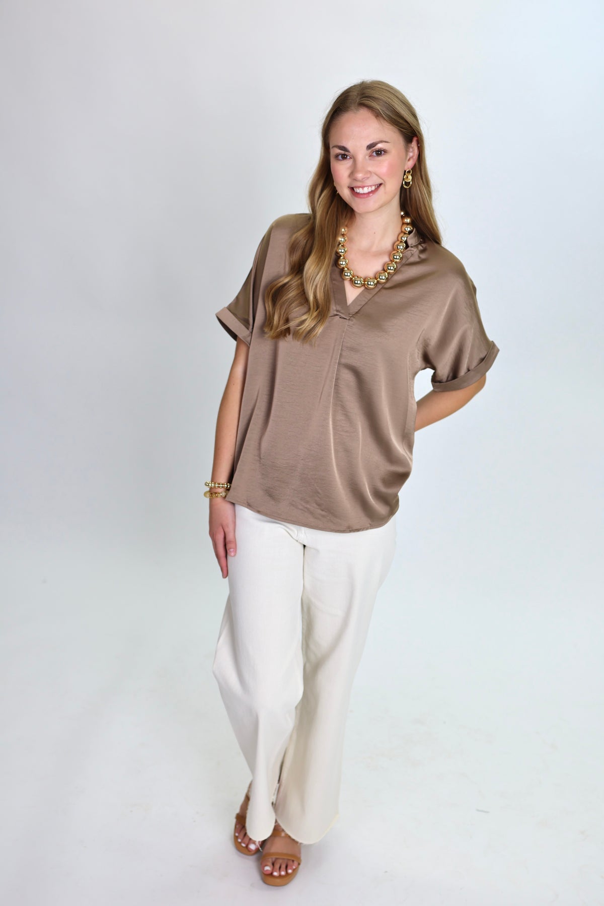 Perfectly Framed Mocha Top