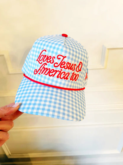 Loves Jesus & America Too Cap
