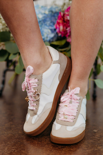 Pink Satin Shoelaces