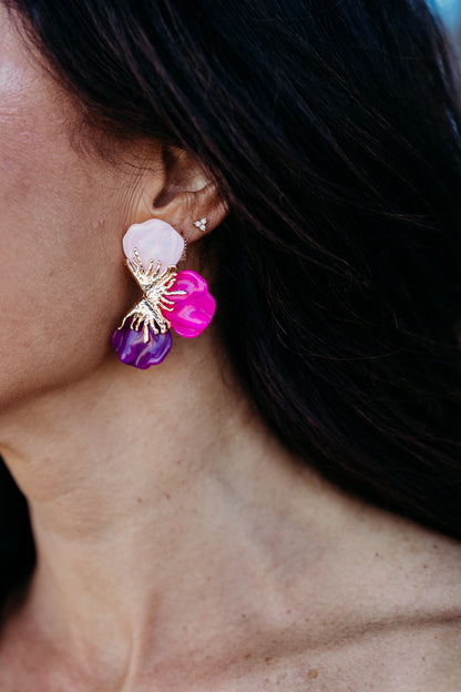 Pretty Petals Pink Earrings