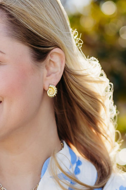 Spiral Shell Stud Earrings