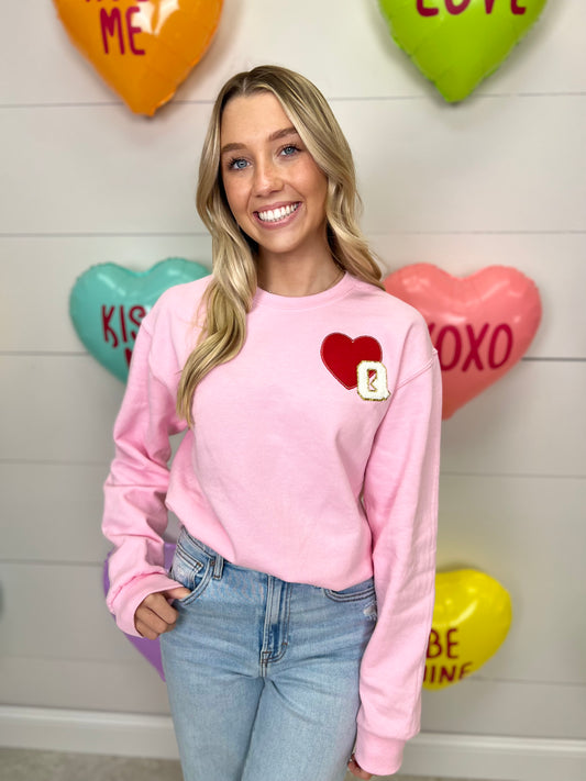 Queen of Hearts Pink Sweatshirt