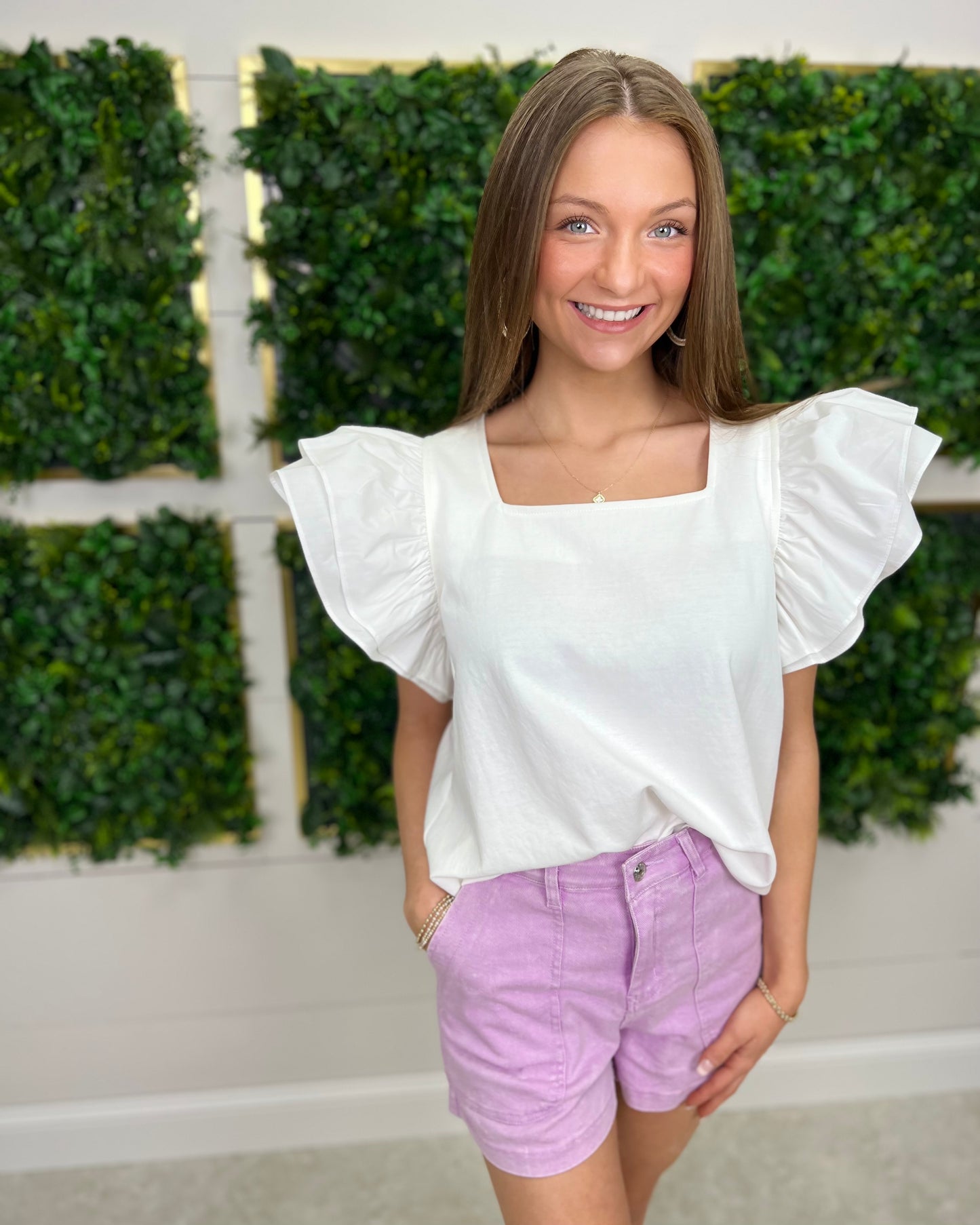 Summer Ahead High Rise Lavender Shorts