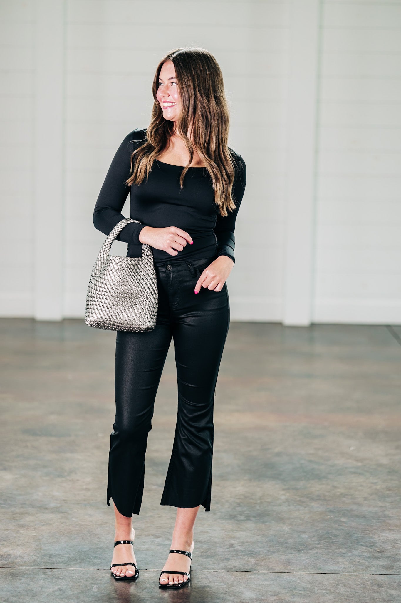 Second Skin Mariana Scoop Neckline Black Top