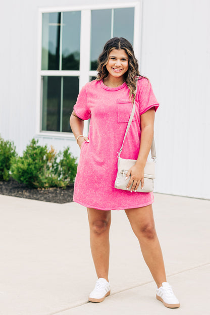 Poised Perfection Fuchsia Dress