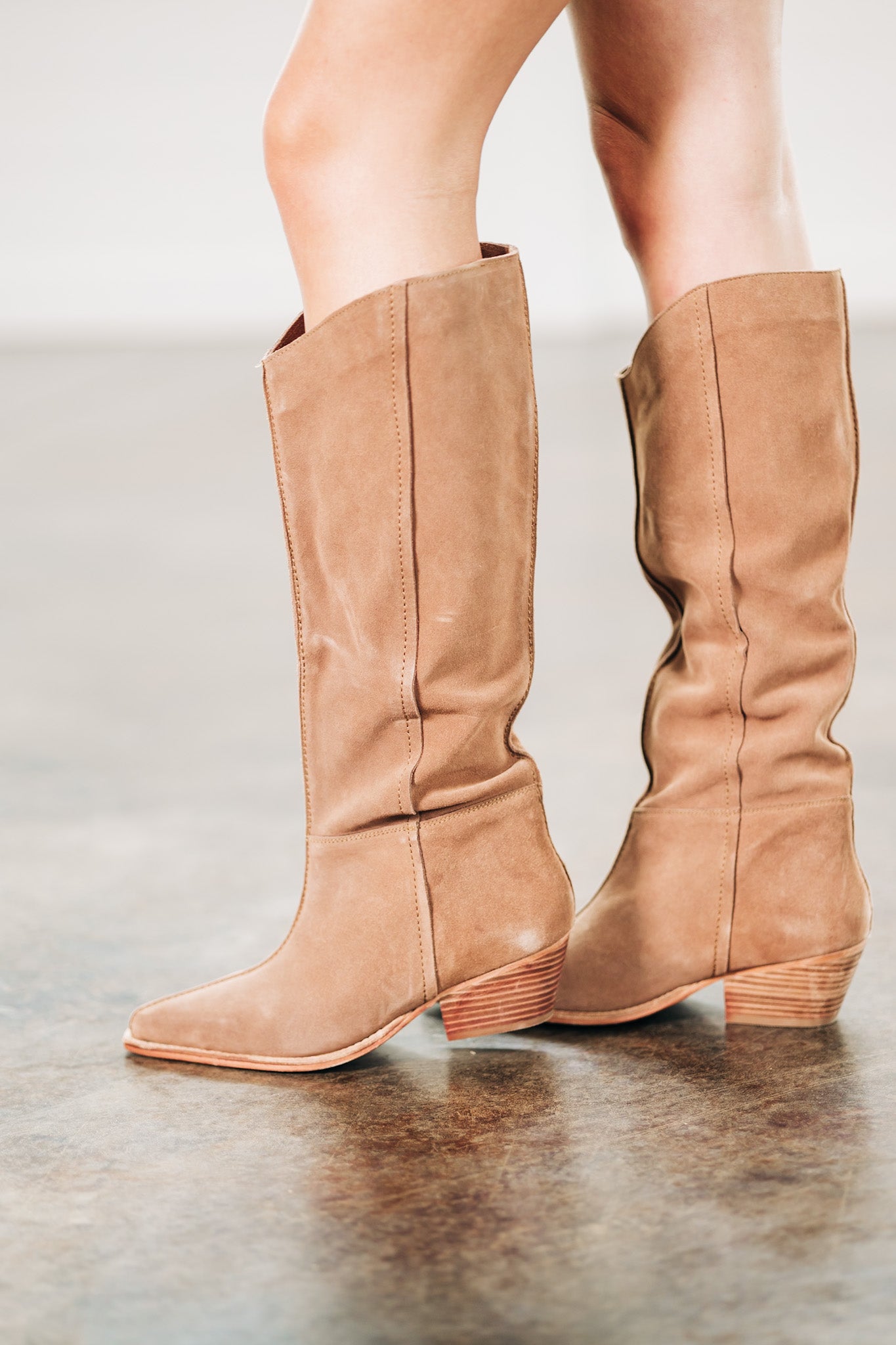 Sway Low Slouch Tan Boots