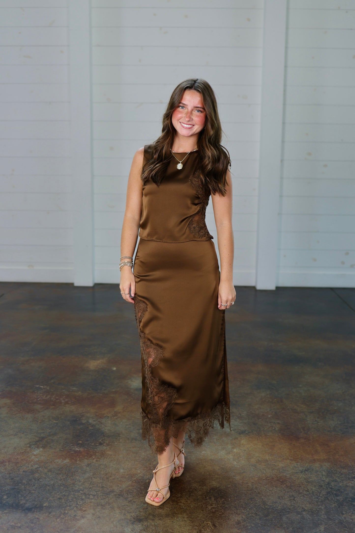 Steal the Show Brown Top