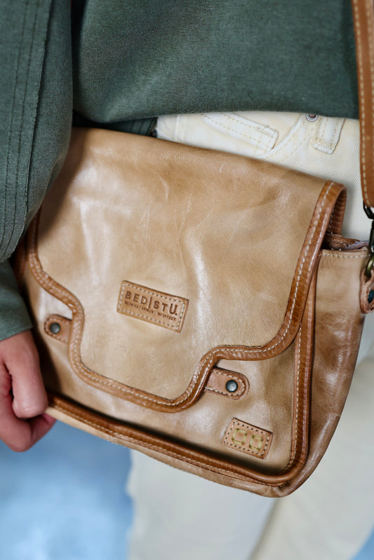 Ceremonious Oats Tan Rustic Handbag