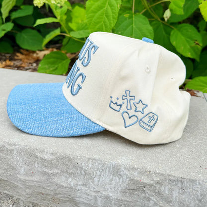 Jesus Clip Art Denim Cap
