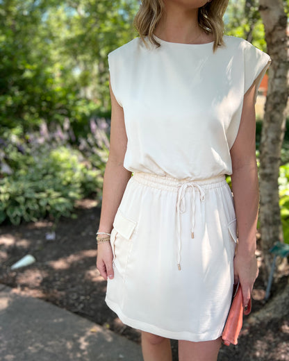 Skyline Soiree Oatmeal Dress