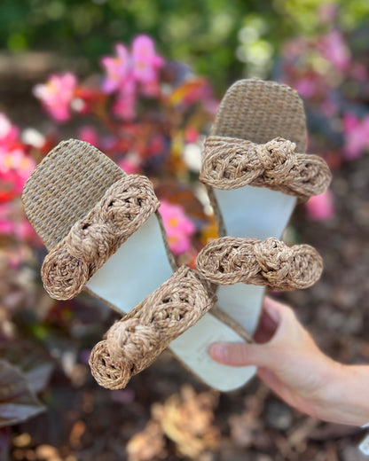 The Esther Raffia Sandals