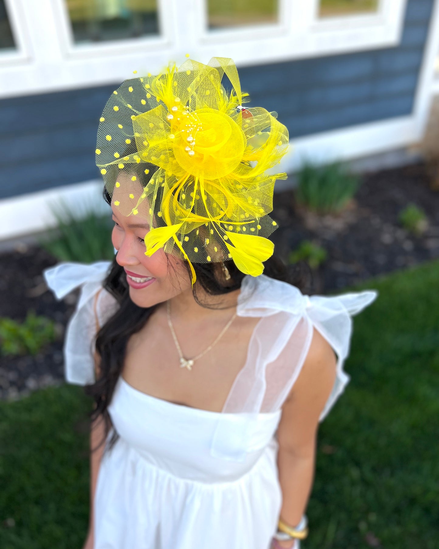 Bet to Win Yellow Fascinator