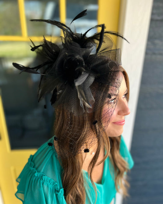 Derby Darling Black Fascinator