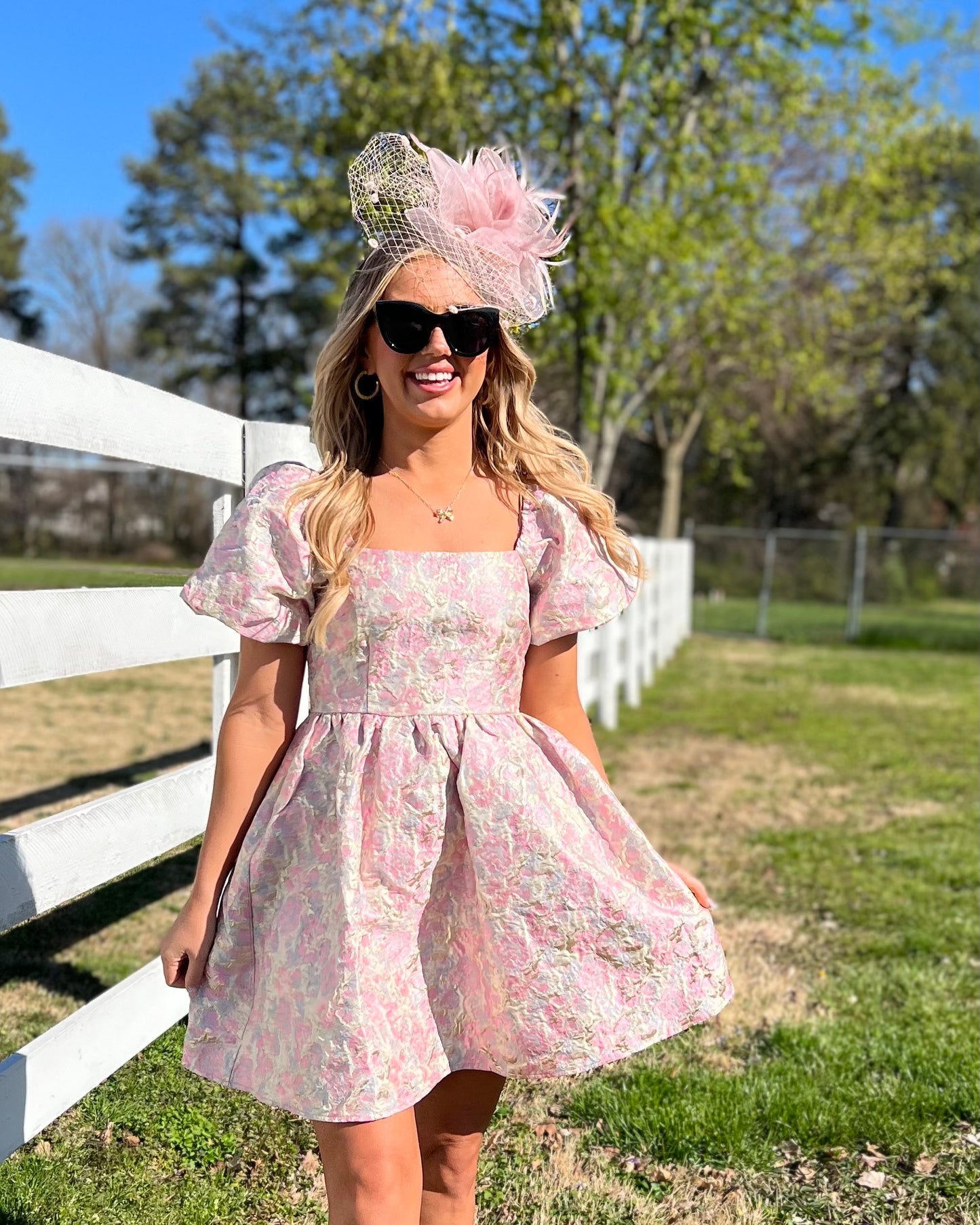 Southern Charm Blush Fascinator