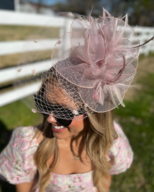 Southern Charm Blush Fascinator