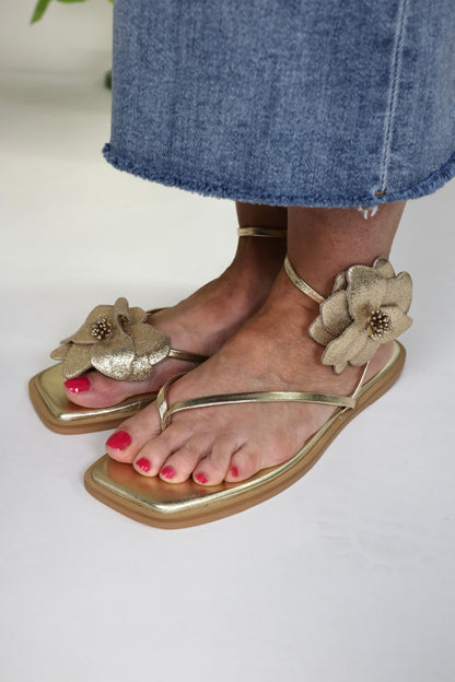 Mismatch Gold Magnolia Sandals