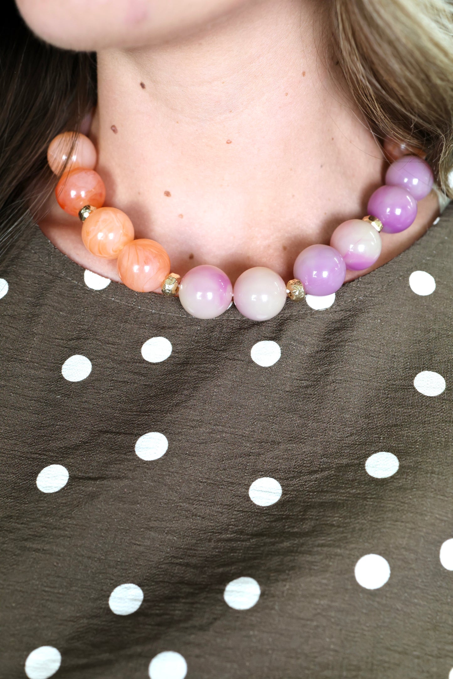 Fun Times Orange/Lavender Necklace
