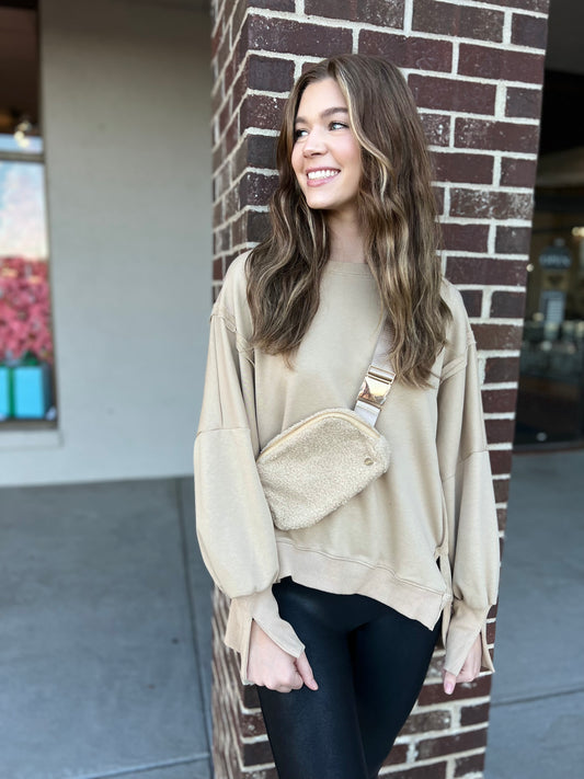 Going With You Taupe Top