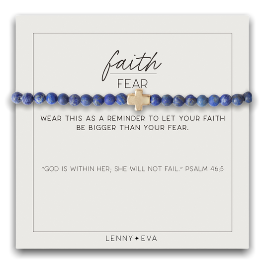 Faith Over Fear Lapis Lazuli Bracelet