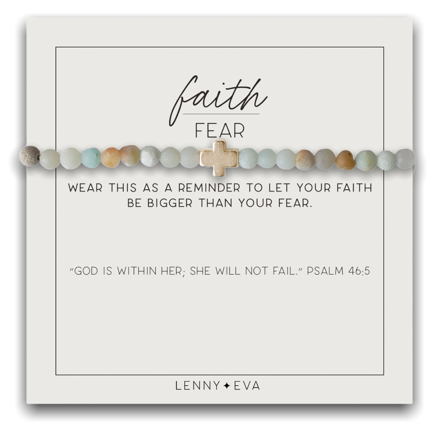 Faith Over Fear Amazonite Bracelet