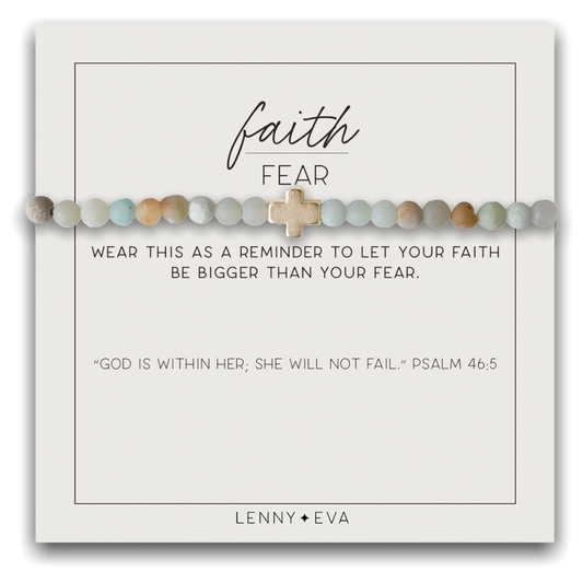 Faith Over Fear Amazonite Bracelet