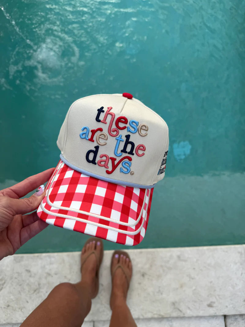 These Are The Days Gingham Cap