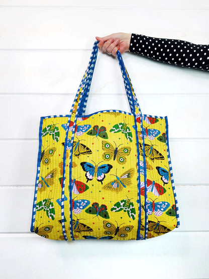 Gave Me Butterflies Quilted Tote Bag
