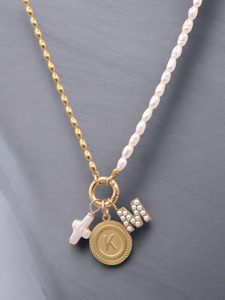 Pearl Letter Charm