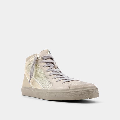 Rooney Gold Distressed Sneaker